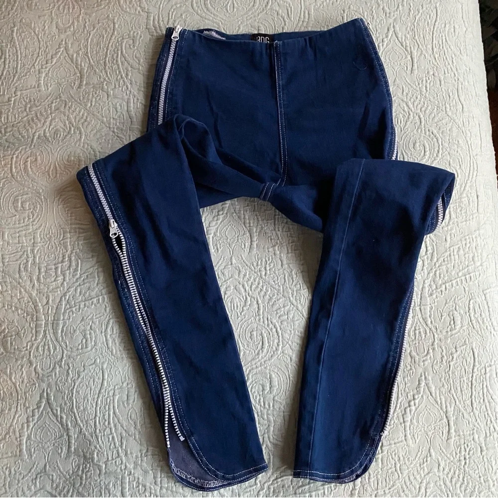 Urban Outfitters BDG Vanya Side-Zip Pinup Jeans Size 27 Denim Jeggings Straight - Picture 7 of 13